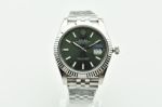 Clean Factory Rolex Datejust 41mm 3235 Movement 904L Steel Platinum Bezel Green Face Men Watch